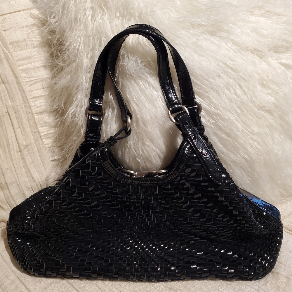 Cole Haan Genevieve Black leather satchel